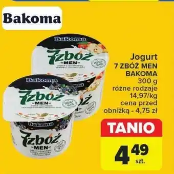 Carrefour Jogurt 7 ZBÓŻ MEN BAKOMA 300 g oferta