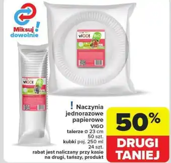 Carrefour Naczynia jednorazowe papierowe VIGO oferta