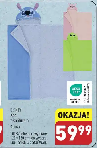 ALDI DISNEY Koc z kapturem oferta