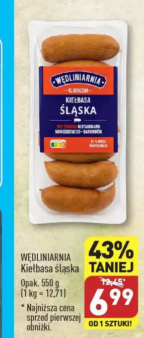 ALDI WĘDLINIARNIA Kiełbasa śląska 550g oferta