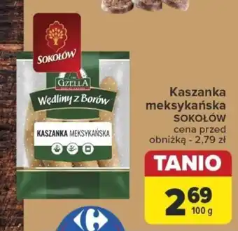 Carrefour Kaszanka meksykańska SOKOŁÓW 100 g oferta