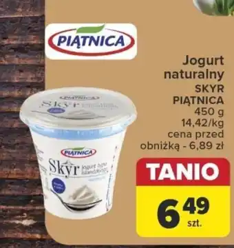 Carrefour Jogurt naturalny SKYR PIĄTNICA 450 g oferta