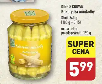 ALDI KING'S CROWN Kukurydza minikolby 340g oferta