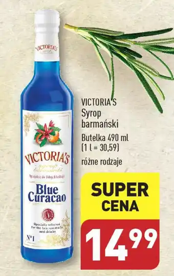 ALDI VICTORIA'S Syrop barmański 490 ml oferta