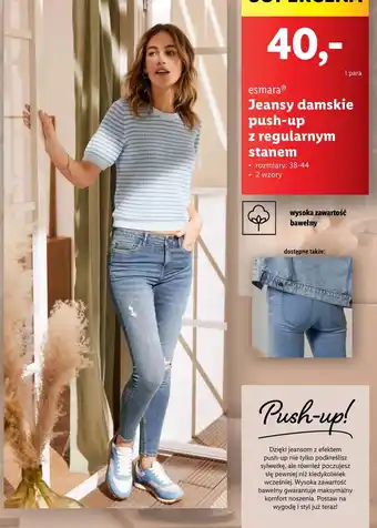 Lidl Jeansy damskie Esmara oferta