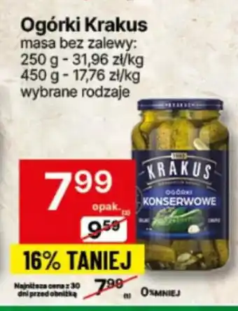 Delikatesy Centrum Ogórki konserwowe Krakus 250 g oferta