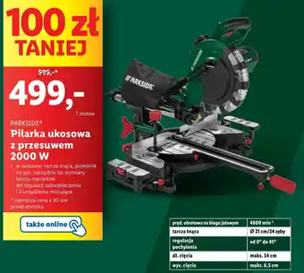 Lidl Pilarka ukosowa Parkside oferta