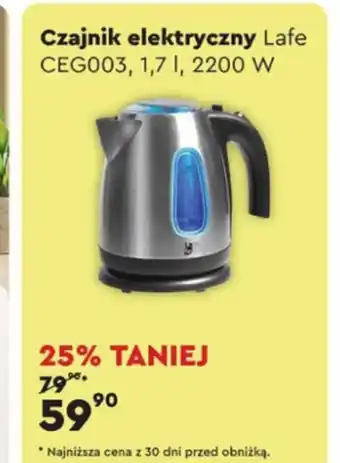 Biedronka Czajnik elektryczny Lafe oferta