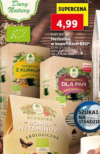 Lidl Herbatka w kopertkach BIO 25-50g oferta