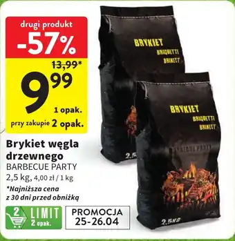 Intermarche Brykiet węgla drzewnego BARBECUE PARTY 2,5 kg oferta