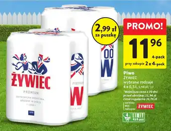 Intermarche Piwo ŻYWIEC 4 x 0,5 l oferta