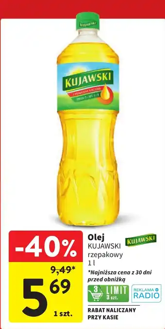 Intermarche Olej KUJAWSKI rzepakowy 1 l oferta