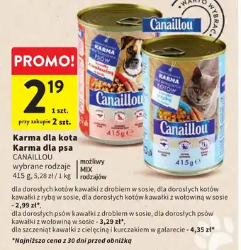 Intermarche Karma dla kota / Karma dla psa CANAILLOU 415 g oferta