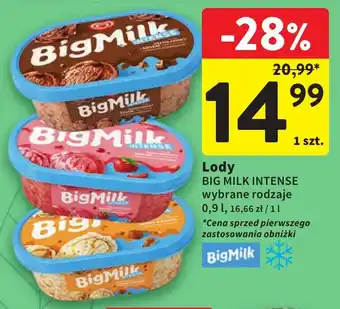 Intermarche Lody BIG MILK INTENSE 0,9 l oferta