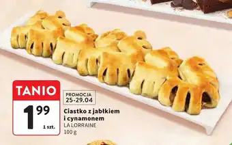 Intermarche Ciastko z jabłkiem i cynamonem LA LORRAINE 100 g oferta