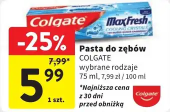 Intermarche Pasta do zębów COLGATE 75 ml oferta