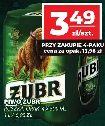 Top Market PIWO ŻUBR 4X500ML oferta