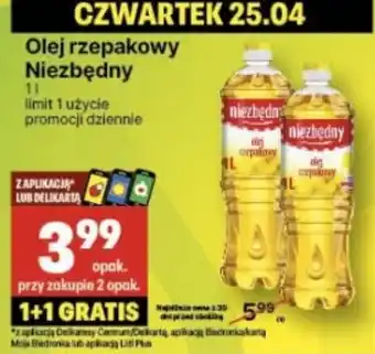 Delikatesy Centrum Olej rzepakowy Niezbędny 1l oferta