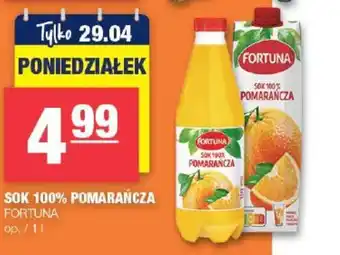 Spar SOK 100% POMARAŃCZA FORTUNA 1L oferta