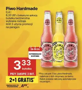 Delikatesy Centrum Piwo Hardmade 0,4l oferta