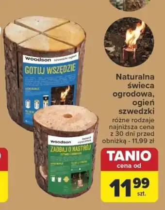 Carrefour Naturalna świeca ogrodowa, ogień szwedzki oferta