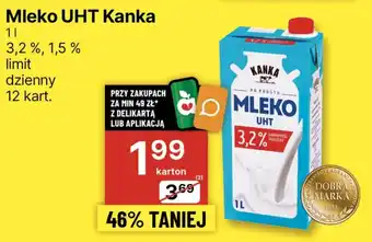 Delikatesy Centrum Mleko UHT Kanka 1l oferta