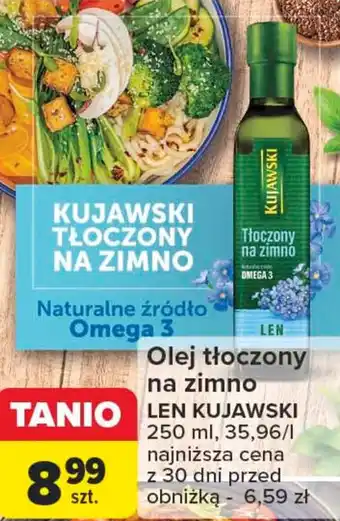 Carrefour Olej tłoczony na zimno LEN KUJAWSKI oferta