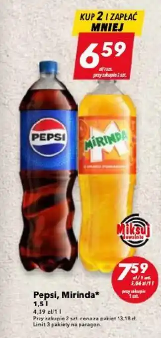 Lewiatan Pepsi, Mirinda 1,5 l oferta