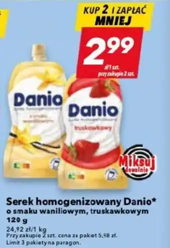 Lewiatan Serek homogenizowany Danio 120 g oferta