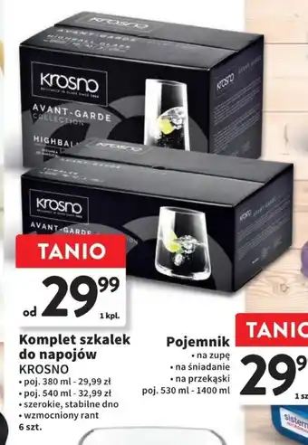 Intermarche Komplet szkalek do napojów KROSNO 6 szt. oferta