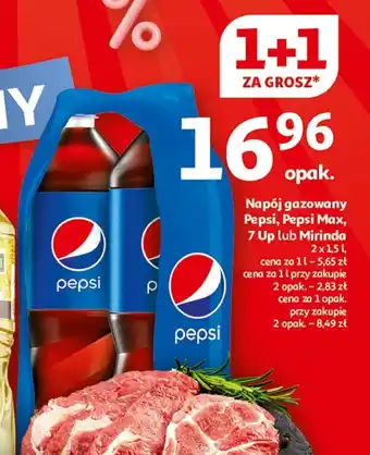 Auchan Napój gazowany Pepsi, Pepsi Max, 7 Up lub Mirinda 2 x 1,5 l oferta