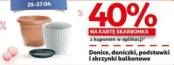 Auchan Donice, doniczki, podstawki i skrzynki balkonowe oferta