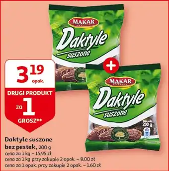 Auchan Daktyle suszone bez pestek, 200 g oferta