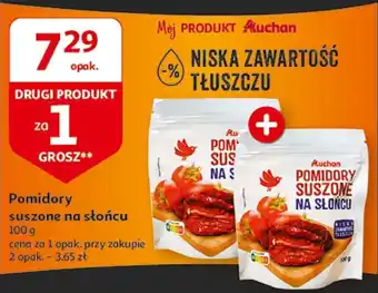 Auchan Pomidory suszone na słońcu 100 g oferta