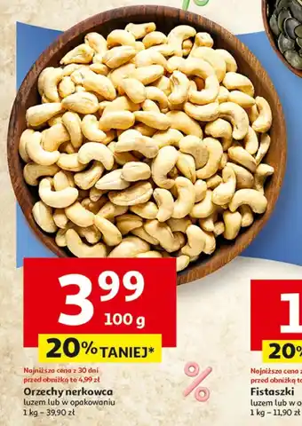 Auchan Orzechy nerkowca 100 g oferta