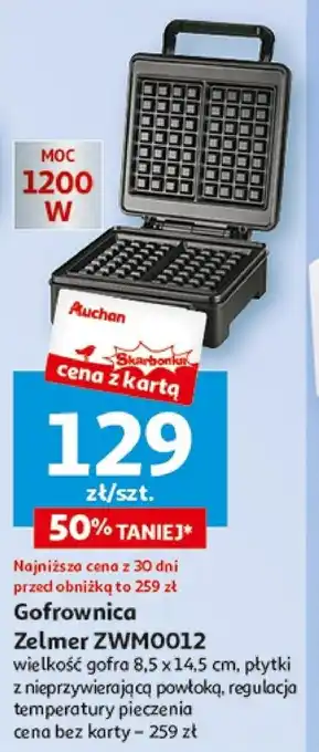 Auchan Gofrownica Zelmer ZWM0012 oferta