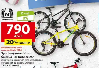 Auchan Sportowy rower Husar Śnieżka lub Turbacz 24" oferta