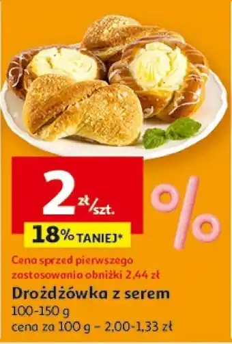 Auchan Drożdżówka z serem 100-150 g oferta