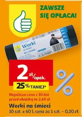 Auchan Worki na śmieci 10 szt. oferta