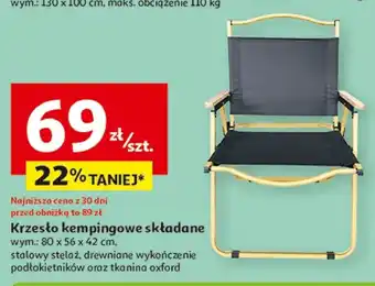 Auchan Krzesło kempingowe składane oferta