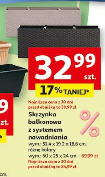 Auchan Skrzynka balkonowa z systemem nawadniania oferta
