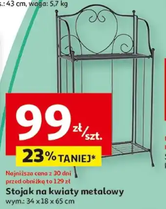 Auchan Stojak na kwiaty metalowy oferta