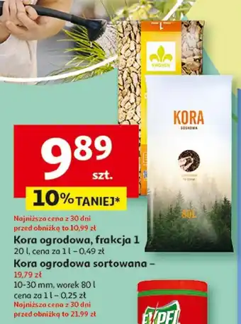 Auchan Kora ogrodowa, frakcja 1 20 l / Kora ogrodowa sortowana 80 l oferta