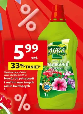 Auchan Nawóz do pelargonii i surfinii oraz innych roślin kwitnących 1 l oferta