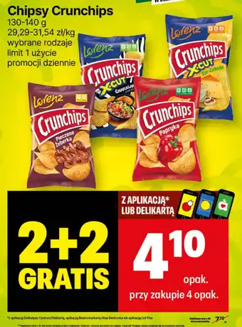 Delikatesy Centrum Chipsy Crunchips 130-140 g oferta