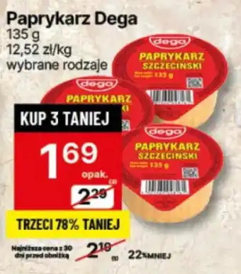 Delikatesy Centrum Paprykarz Dega 135 g oferta