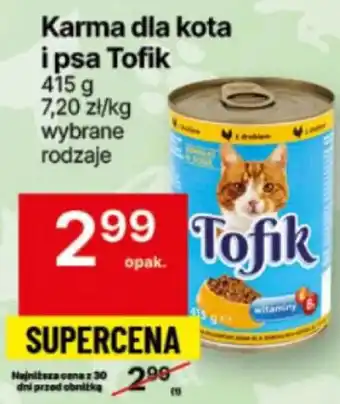 Delikatesy Centrum Karma dla kota i psa Tofik 415 g oferta