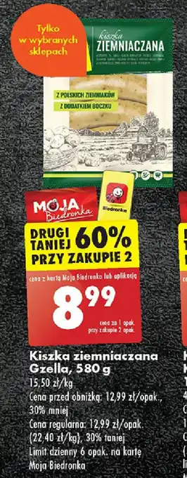 Biedronka Kiszka ziemniaczana Gzella, 580 g oferta