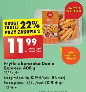 Biedronka Frytki z kurczaka Dania Express, 400 g oferta