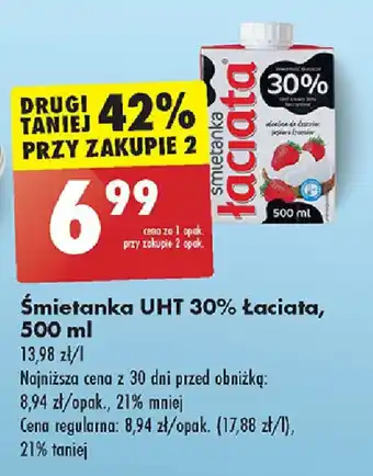 Biedronka Śmietanka UHT 30% Łaciata, 500 ml oferta